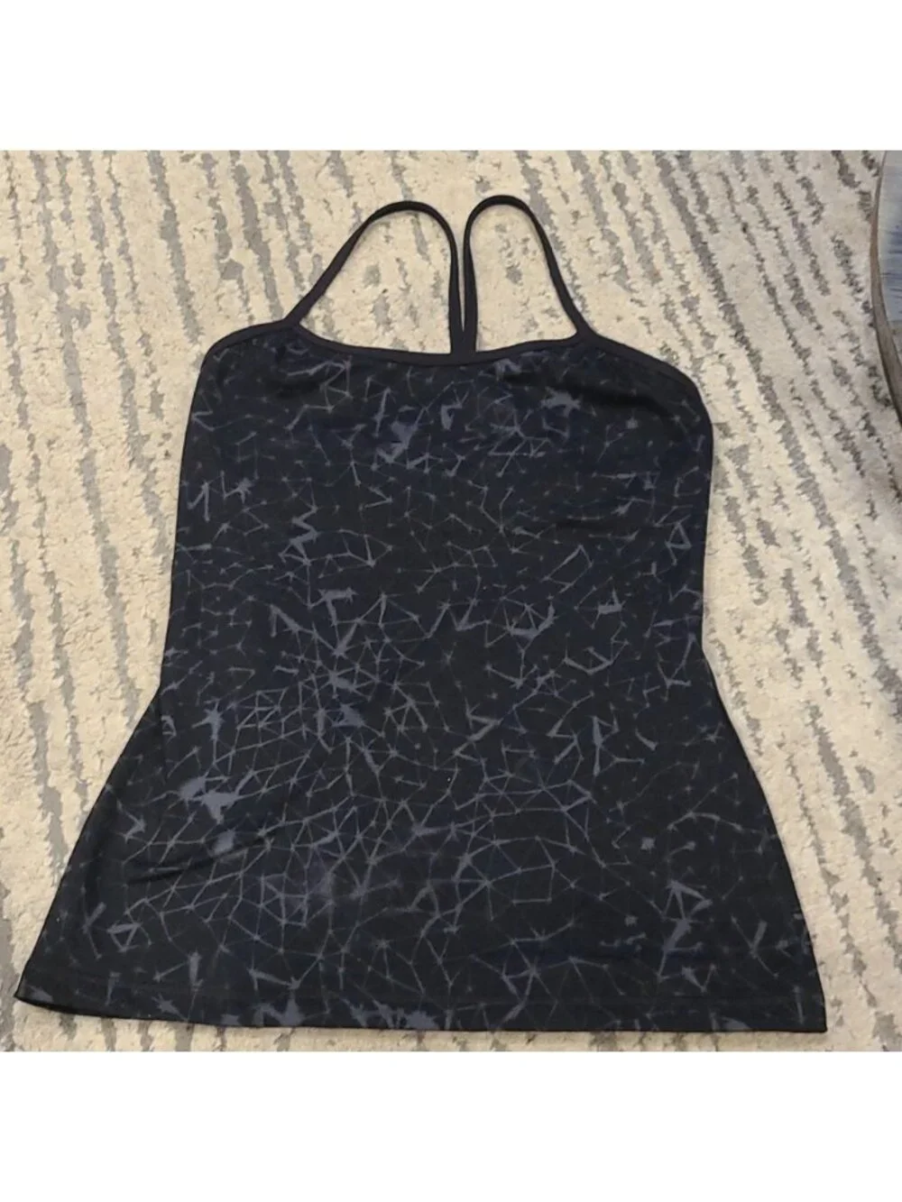 Lululemon Power Y Tank *Luon Star Crushed Coal Black / Black